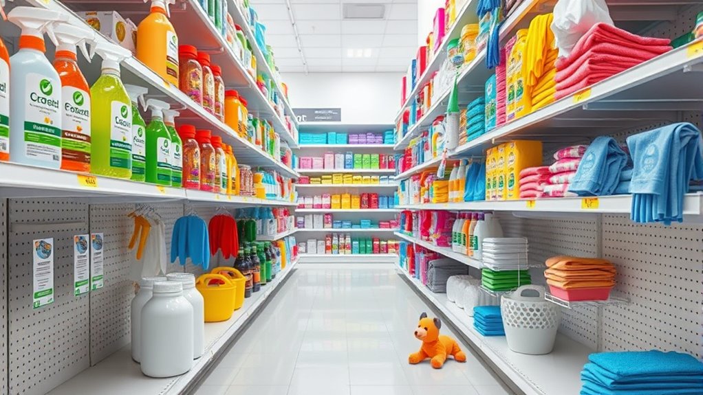secure cleaning supplies safely