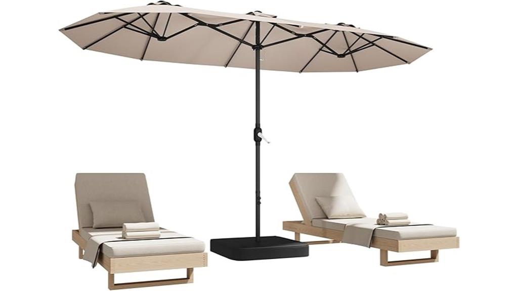 15ft double sided umbrella