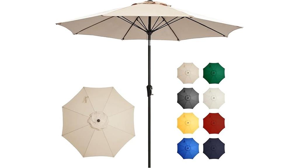 9 foot tilt crank umbrella
