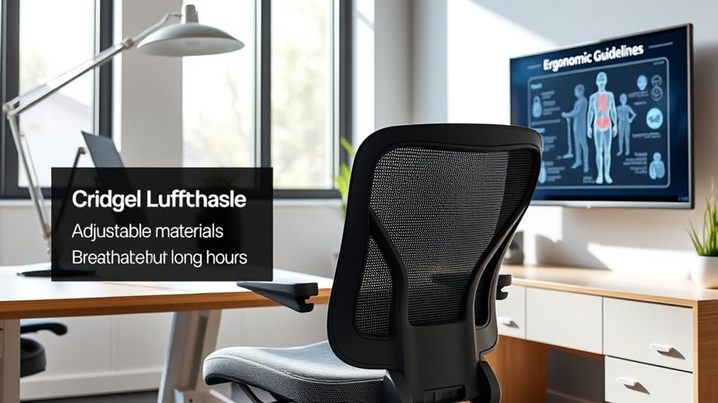 adjustable breathable ergonomic features