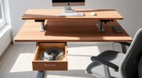 adjustable desks with storage