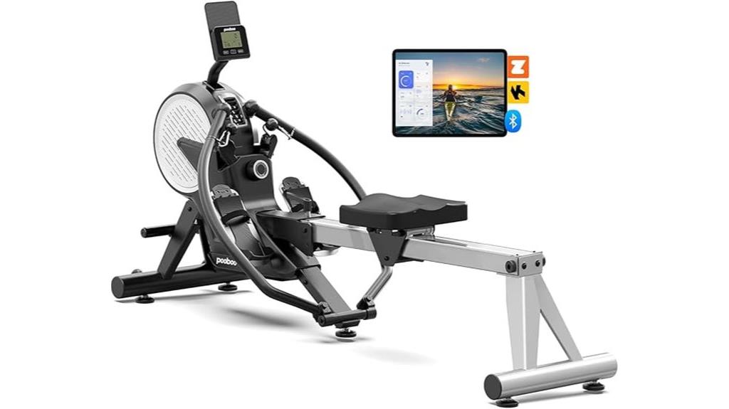 adjustable resistance rowing machine