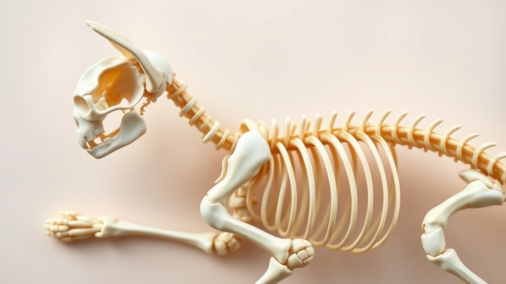 cat skeletons support agility