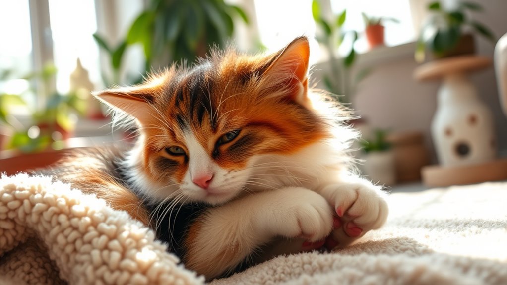 cats knead for comfort