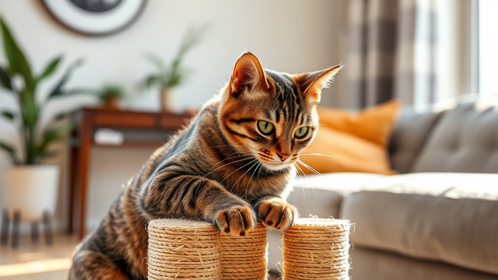 cats scratch for territory