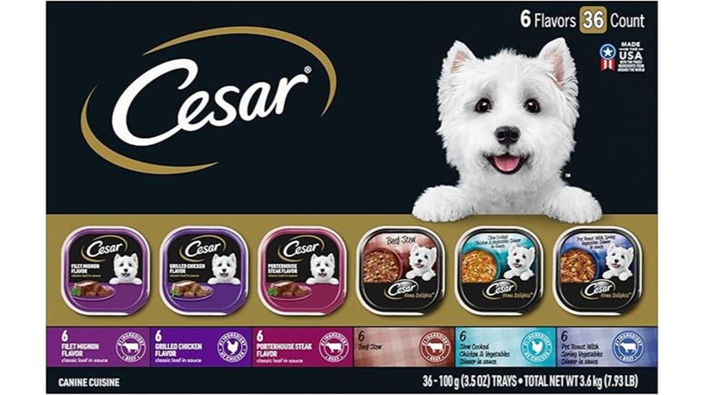 cesar wet dog food pack