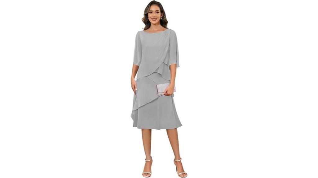 chiffon tea length dress
