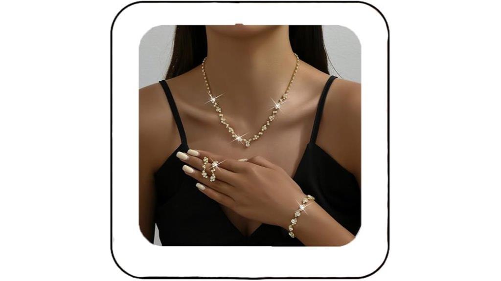 elegant bridal crystal set