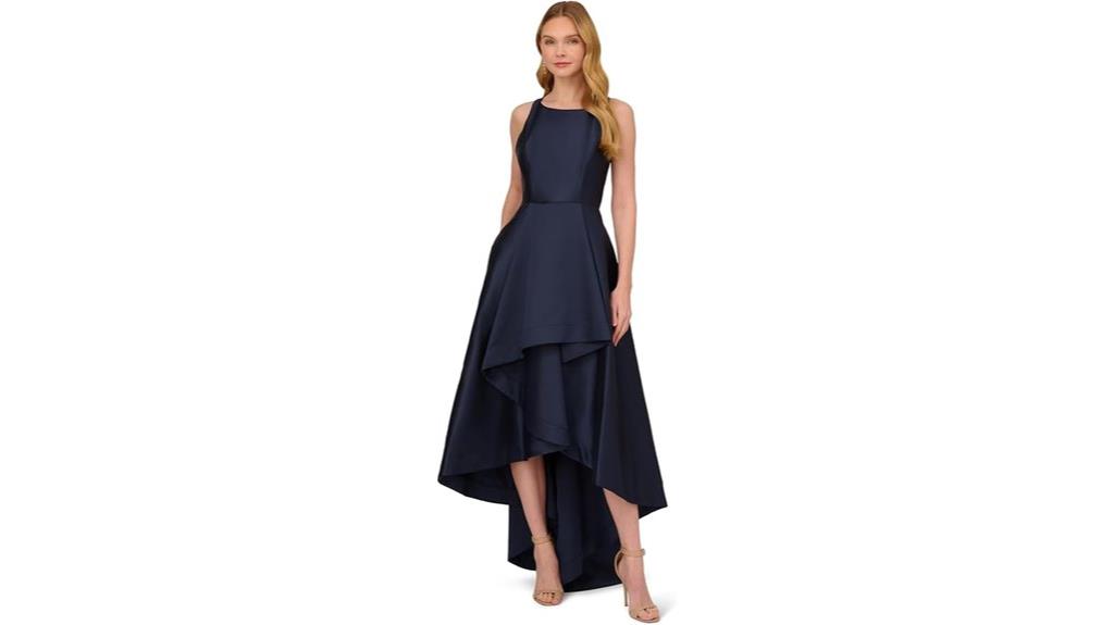 elegant mikado high low gown