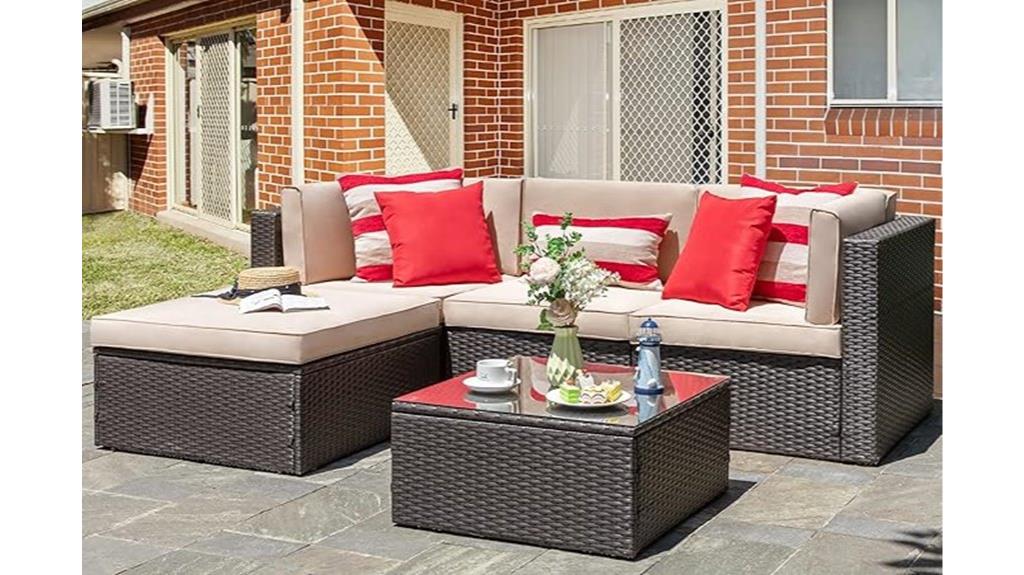 five piece outdoor furniture