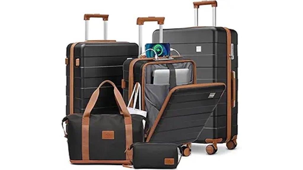 five piece travel luggage