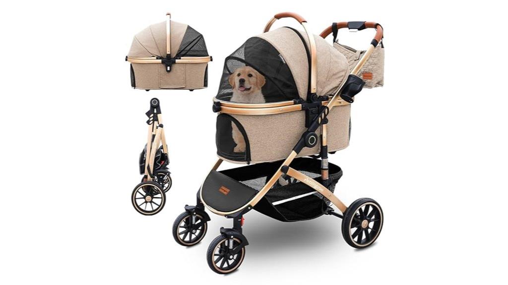 foldable pet stroller carrier