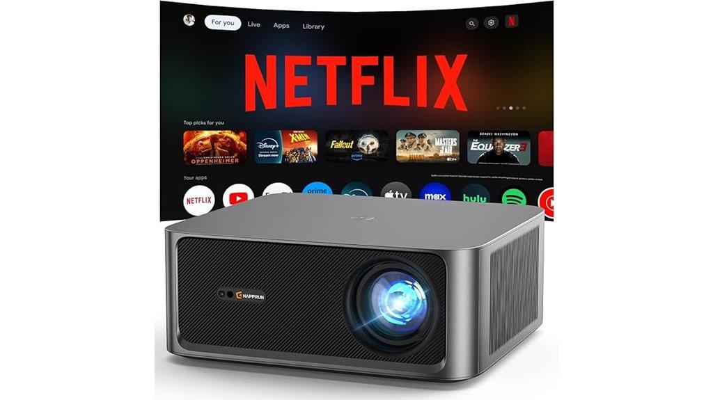 high brightness 4k smart projector