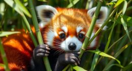 himalayan bamboo eating red panda