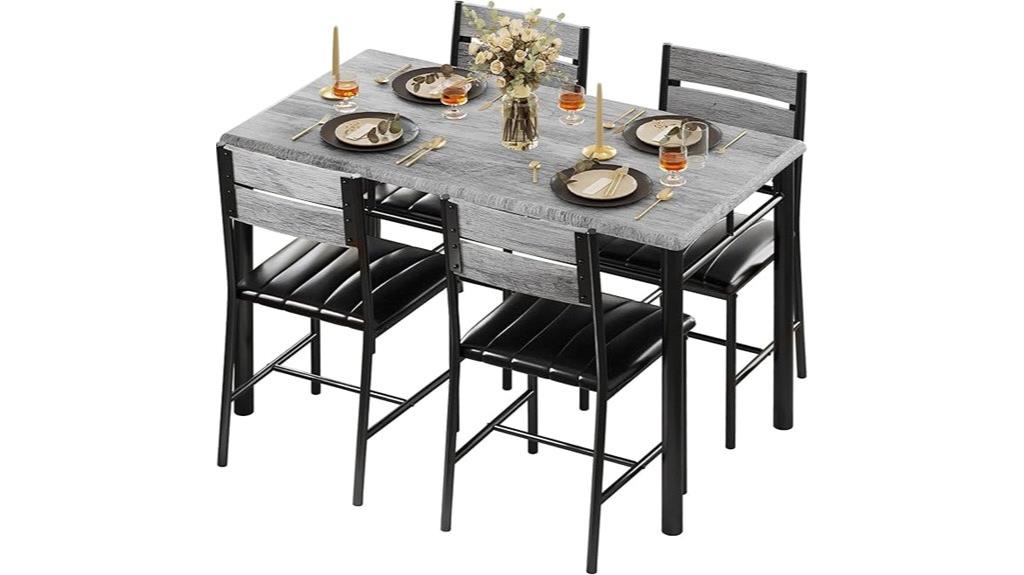 iron dining table set