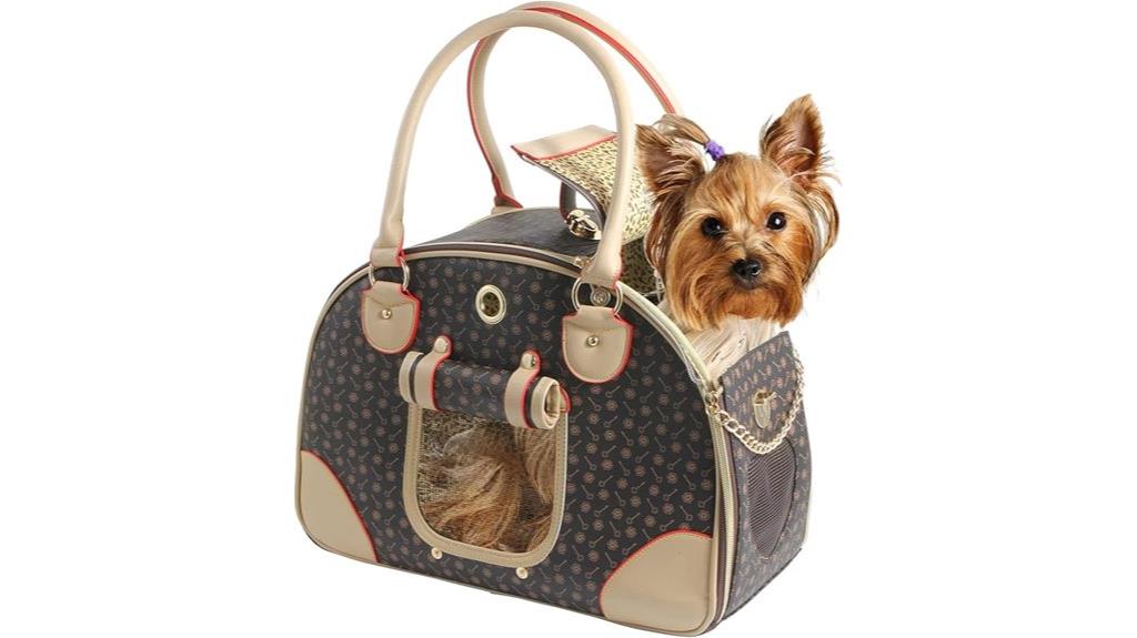 large brown leather carrier
