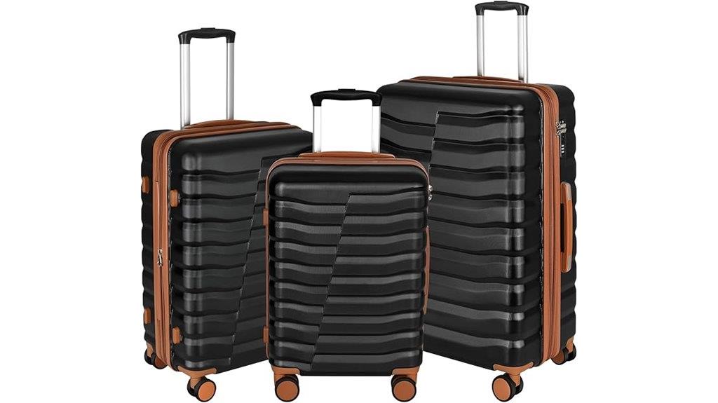 lightweight 3 piece luggage