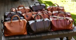 luxury leather weekend bags