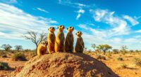 meerkats in kalahari desert