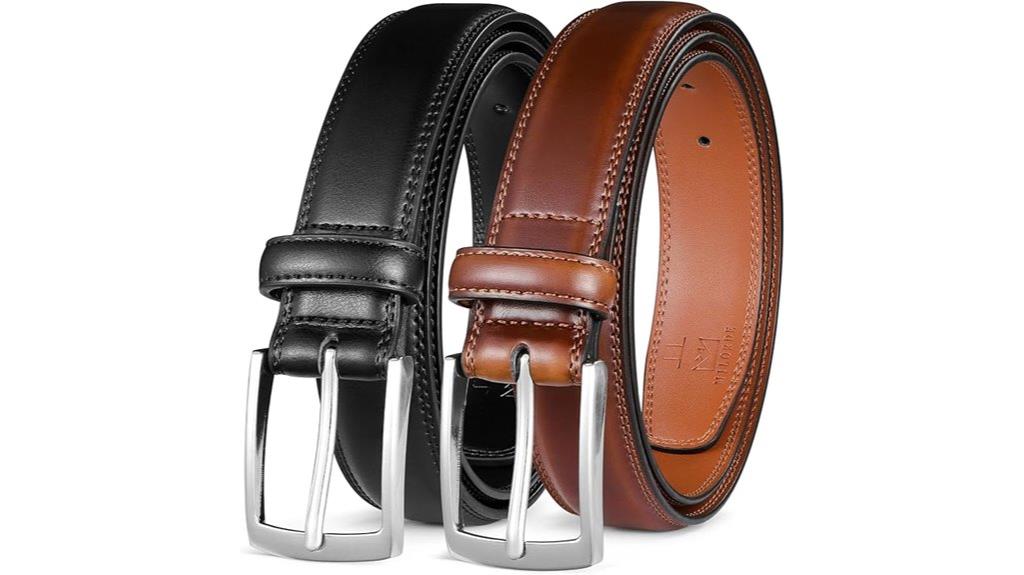 men s leather belt set