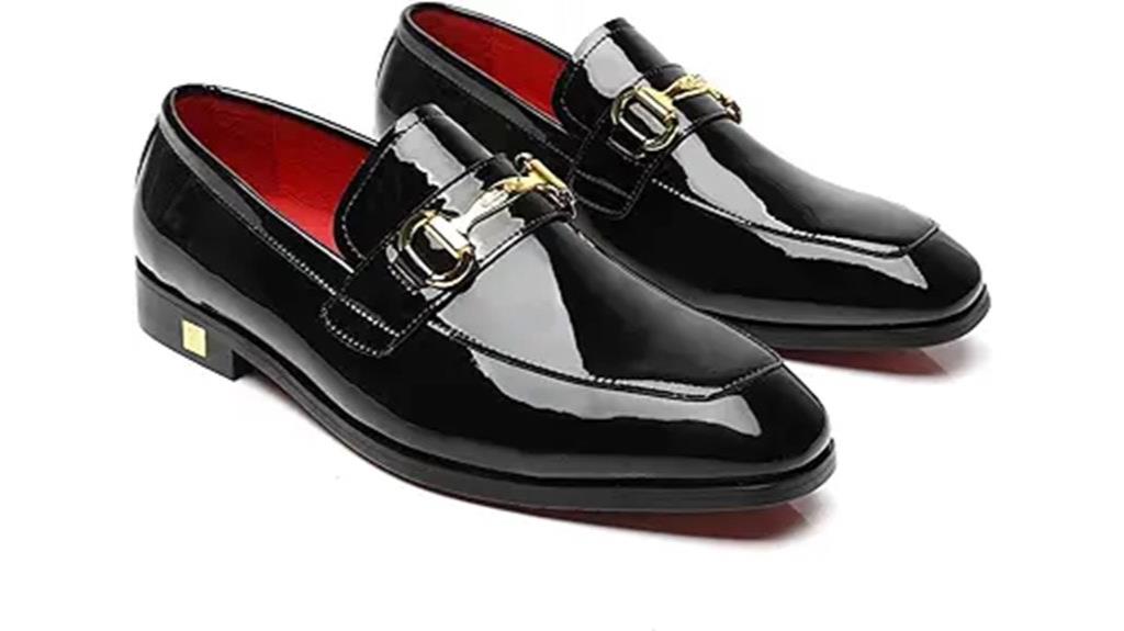 men s patent leather tuxedo loafers