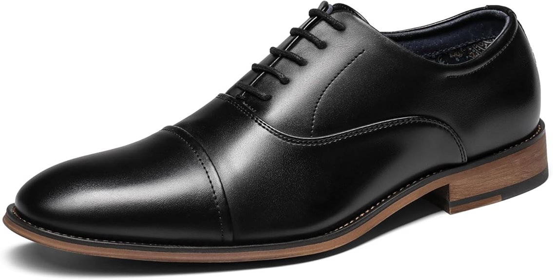 men s soft cap toe shoes
