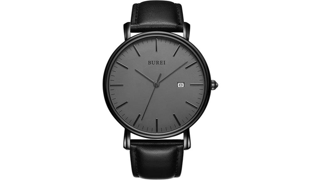 minimalist waterproof quartz watch