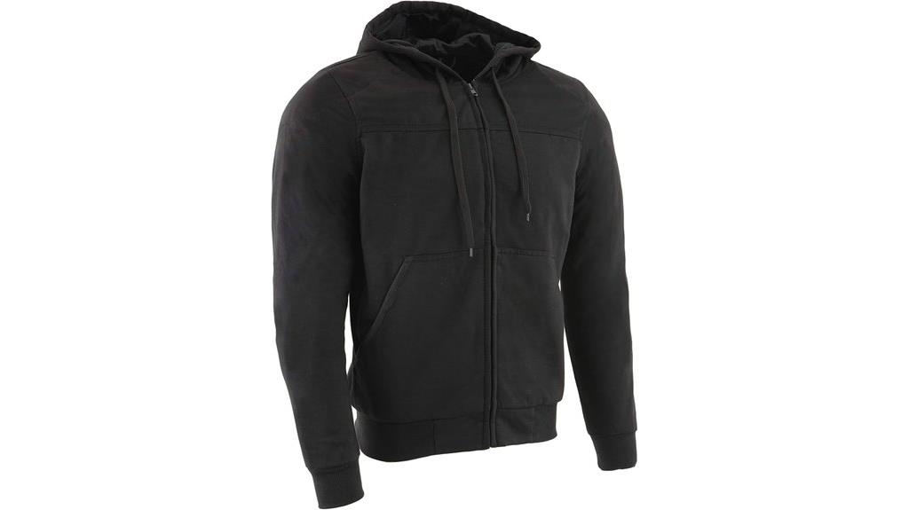 motorcycle hoodie with kevlar