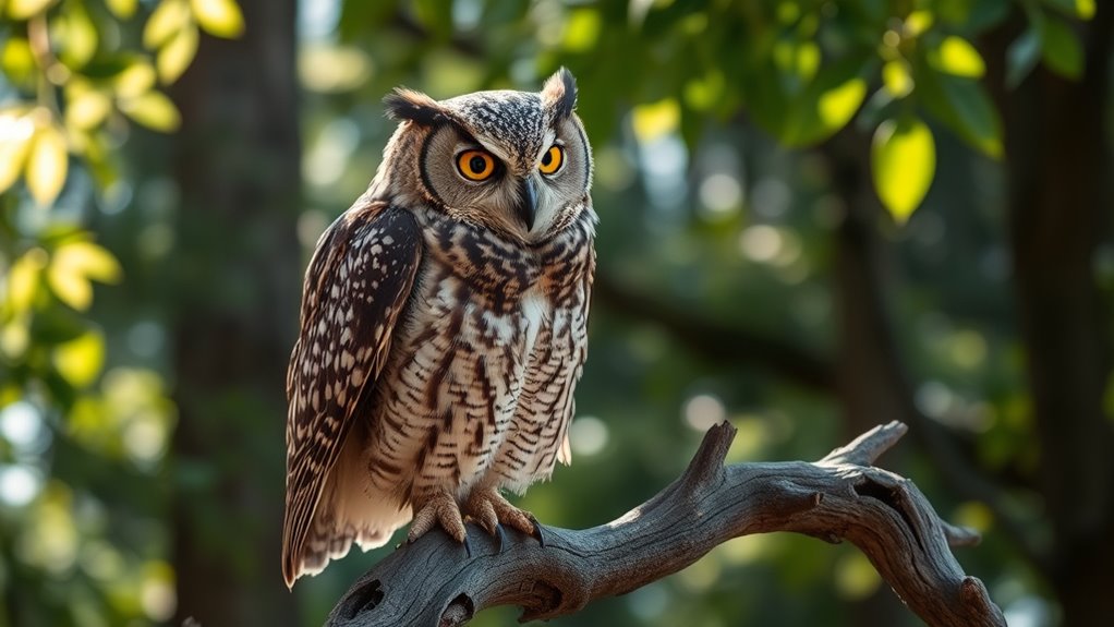 owls flexible neck rotation