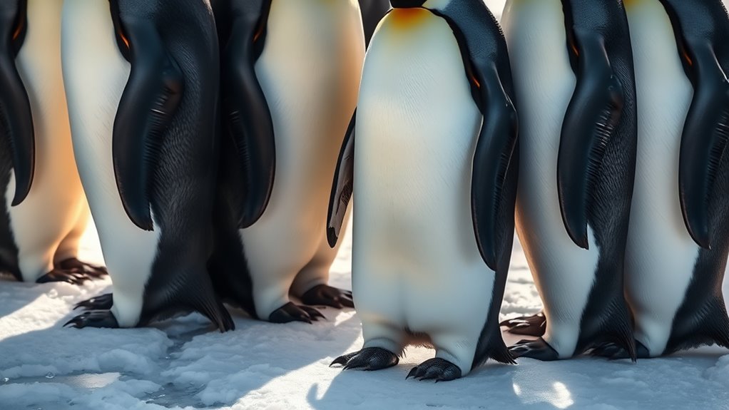penguins hidden knees facilitate swimming