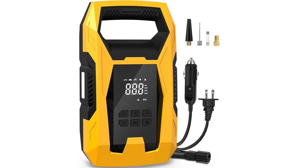 portable dual power tire inflator