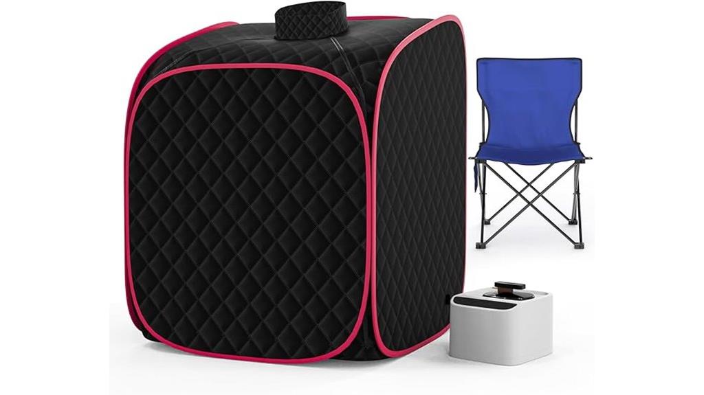 portable sauna with chair