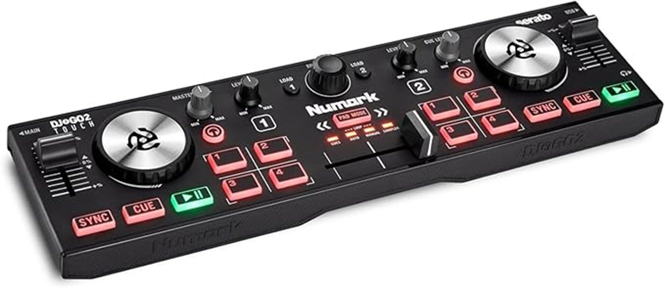 portable two deck dj controller