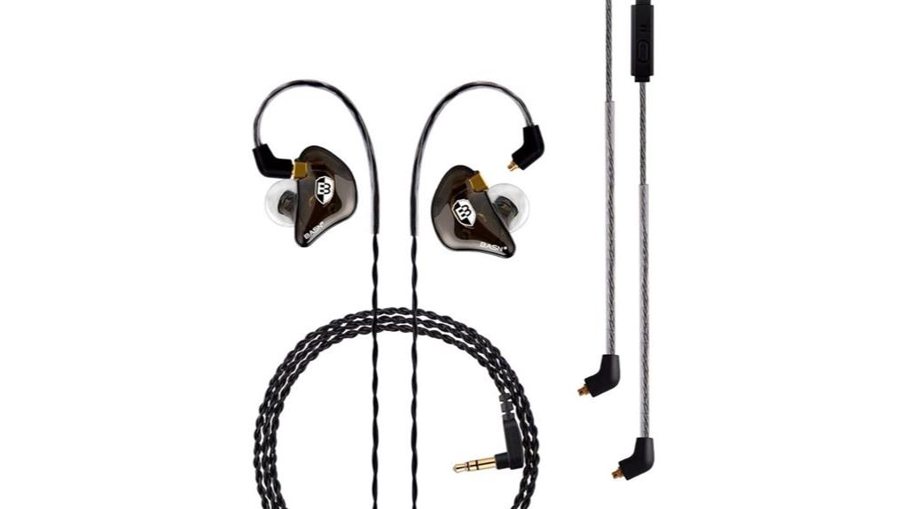 professional singer in ear monitors