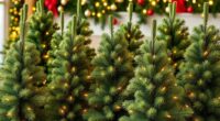 realistic pre lit christmas trees