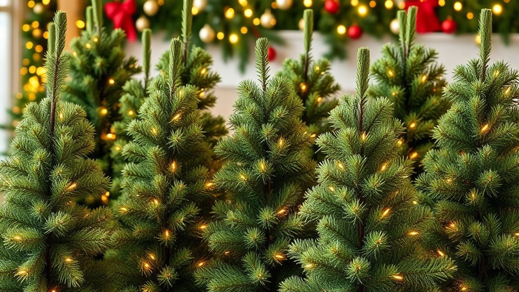 realistic pre lit christmas trees