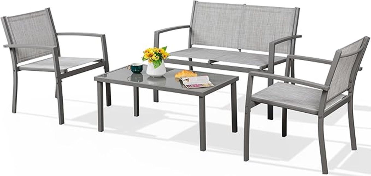 shintenchi 4 piece patio set