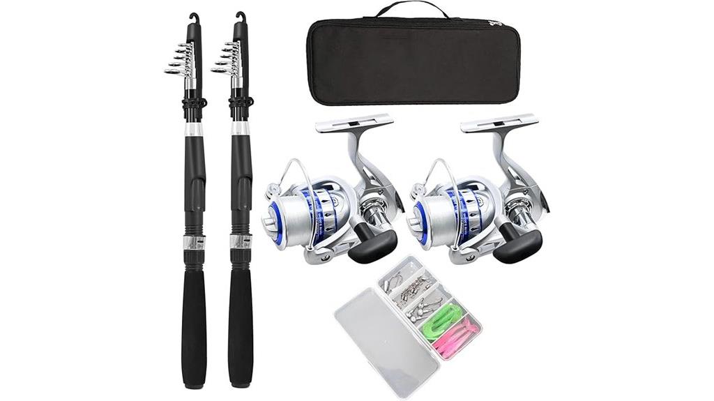 telescopic fishing pole set