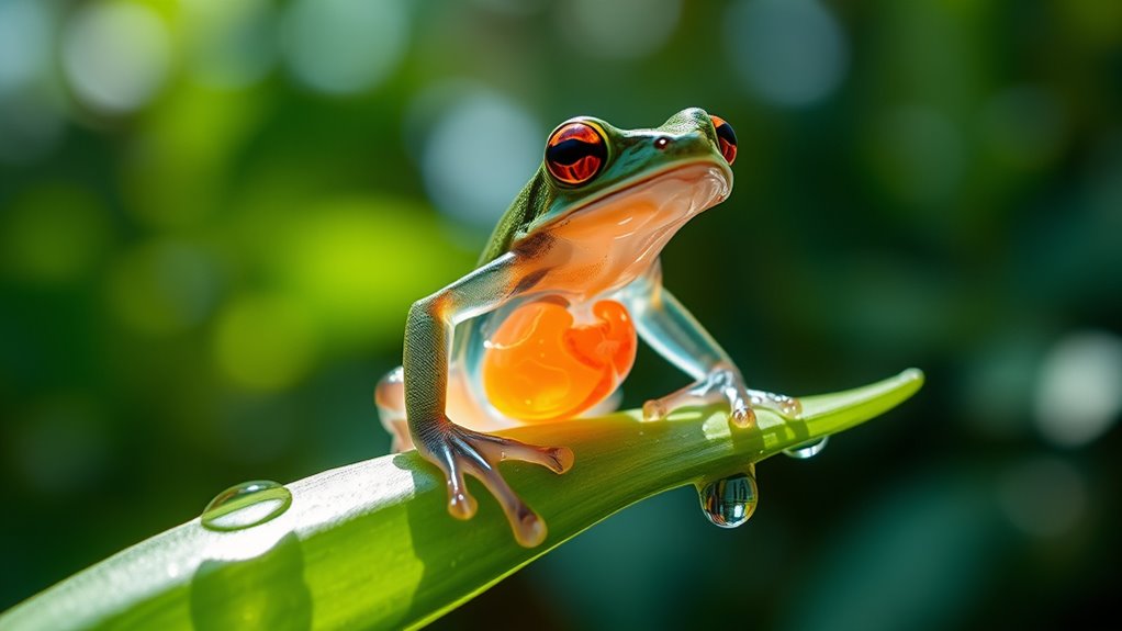 transparent frog bellies