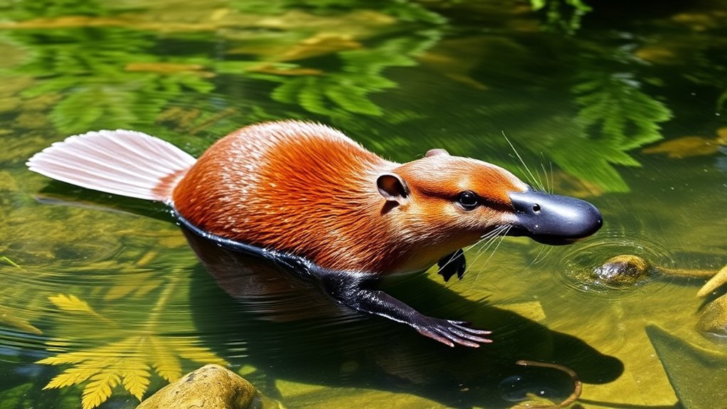 unique aquatic egg laying mammal