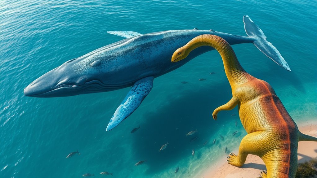 whales surpass largest dinosaurs