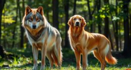wolves and dogs differentiation