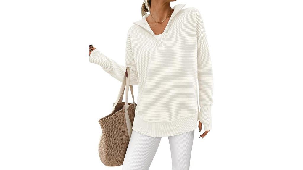 women s quarter zip sweater