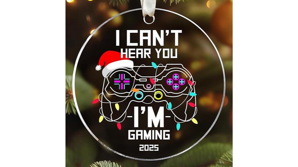 acrylic gaming christmas ornament
