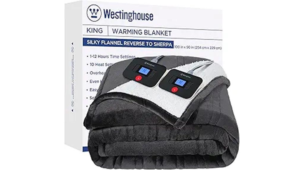 heated blanket with controls