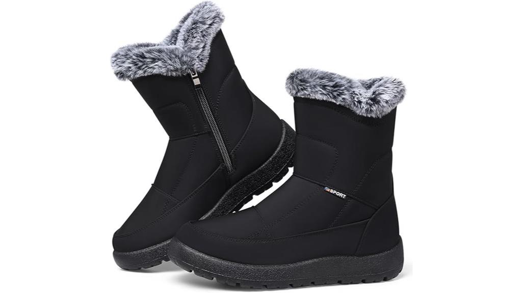 winter waterproof fur lined boots