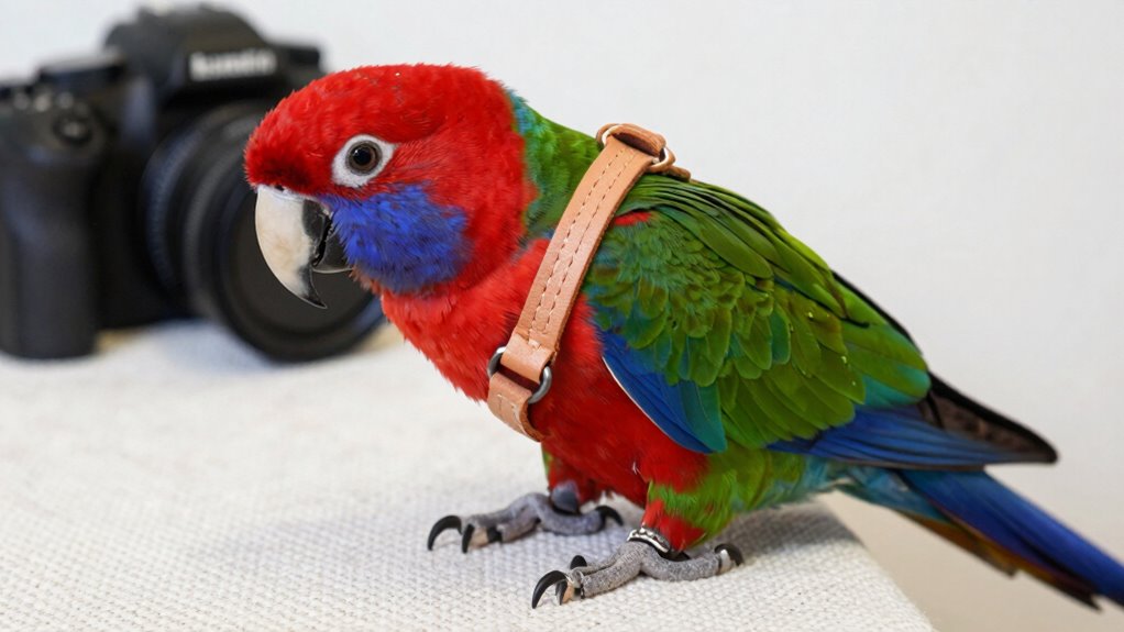 birds resist harness wearing