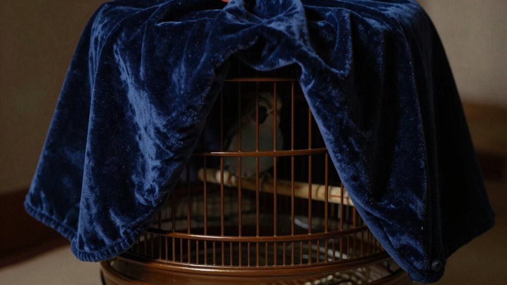 cage covers improve bird sleep