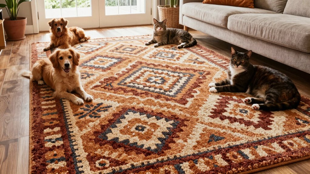durable easy clean pet rugs