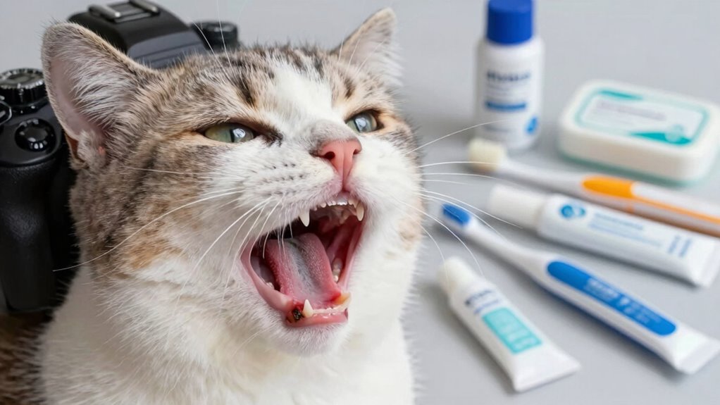 early signs of feline mouth pain